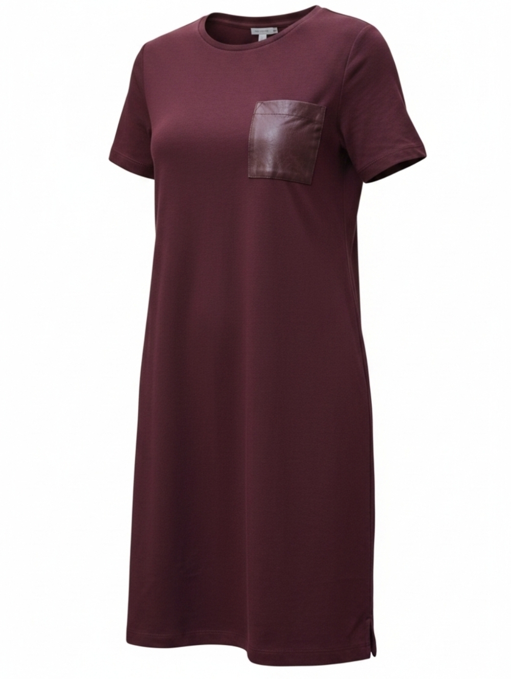 J. Crew Breast Pocket Casual Loose Fitting T-Shirt Dress In Wine Size XS